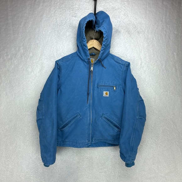 Carhartt Jackets & Blazers - Carhartt WJ141 431 Sherpa Lined Sandstone Sierra Jacket Blue Womens Small 4/6
